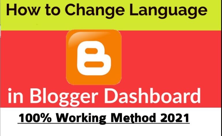 The Blogger website Change dashboard language