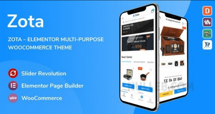 Zota - Elementor Multi-Purpose WooCommerce Theme With GPL